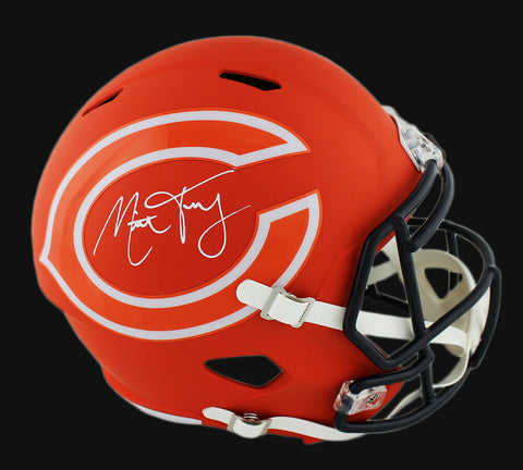 Mitch Trubisky Signed Chicago Bears Speed AMP Full Size NFL Helmet