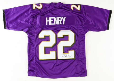 Derrick Henry Signed Baltimore Ravens Purple Jersey (JSA COA) Ex-Alabama R.B.