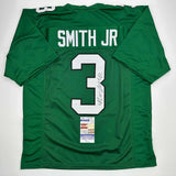 Autographed/Signed Nolan Smith Jr. Philadelphia Kelly Green Football Jersey JSA