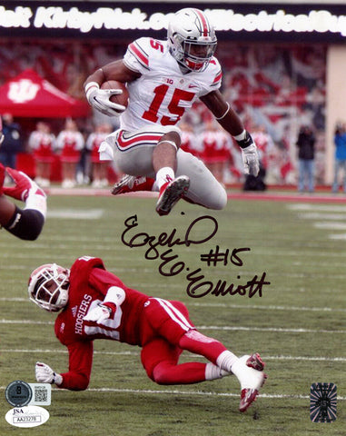 Ezekiel Elliott Autographed Ohio State Buckeyes 8x10 Photo Beckett 48201