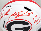 ZAMIR WHITE AUTOGRAPHED GEORGIA LUNAR ECLIPSE FULL SIZE HELMET BECKETT 206134