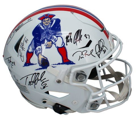 Tom Brady, Gronkowski, Edelman +4 Autographed SpeedFlex Helmet Fanatics LE 11/12