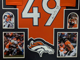 FRAMED DENVER BRONCOS ALEX SINGLETON AUTOGRAPHED SIGNED JERSEY JSA COA