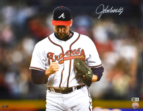 John Smoltz Autographed Atlanta Braves 16x20 Fist Pump Photo - Beckett W Holo