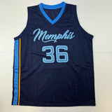 Autographed/Signed Marcus Smart Memphis Blue Basketball Jersey Beckett BAS COA