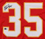 Christian Okoye Signed Chiefs Jersey (Beckett Hologram) Rushing Yards Leadr 1989