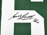 BOSTON CELTICS BILL RUSSELL AUTOGRAPHED GREEN JERSEY BECKETT BAS STOCK #229028