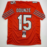 Autographed/Signed Rome Odunze Chicago Orange Football Jersey JSA COA