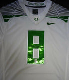 OREGON DUCKS MARCUS MARIOTA AUTOGRAPHED WHITE NIKE JERSEY SIZE M MM HOLO 89853