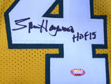 SEATTLE SONICS SPENCER HAYWOOD AUTOGRAPHED GOLD JERSEY "HOF 15" MCS HOLO 104222