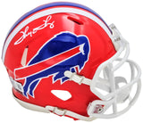 THURMAN THOMAS AUTOGRAPHED 87-01 BILLS THROWBACK RED SPEED MINI HELMET BECKETT