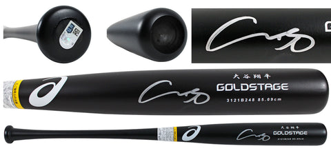 Dodgers Shohei Ohtani Signed Black Asics Goldstage Player Model Bat MLB Fanatics