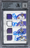 (4) Moss, Carter, Jefferson & Thielen Signed 2022 NT 87/99 Card Auto 10 BAS Slab