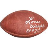 Louie Wright Autographed/Signed Wilson Leather Mini Football Beckett 44319