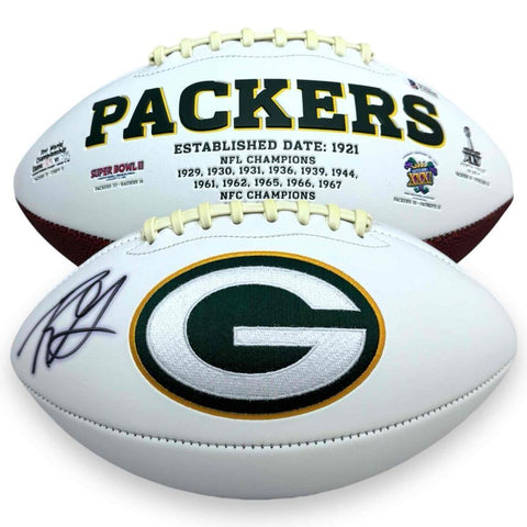 Rashan Gary Autographed Signed Green Bay Packers Logo Football - Beckett