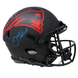 Rob Gronkowski Julian Edelman Patriots Dual Signed Eclipse Authentic Helmet JSA