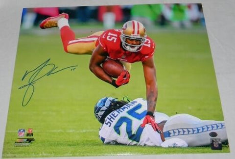 MICHAEL CRABTREE AUTOGRAPHED SIGNED SAN FRANCISCO 49ERS 16x20 PHOTO VS SHERMAN