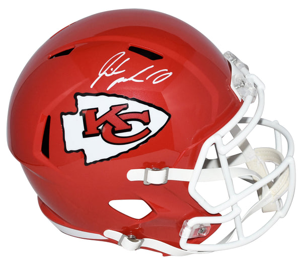 ISIAH PACHECO AUTOGRAPHED KANSAS CITY CHIEFS FULL SIZE SPEED HELMET BECKETT