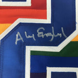 Autographed/Signed ALEX ENGLISH Denver White Basketball Jersey PSA/DNA COA Auto