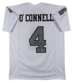 Aidan O'Connell Authentic Signed White Color Rush Pro Style Jersey BAS Witnessed