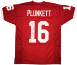 STANFORD JIM PLUNKETT AUTOGRAPHED RED JERSEY "HEISMAN 1970" PSA/DNA 201659