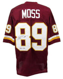 Santana Moss HOF Autographed/Inscr Maroon Custom Football Jersey Redskins JSA