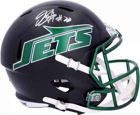 Breece Hall Autographed Jets Alternate #1 Full Size Speed Helmet Fanatics