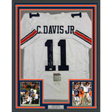 Framed Autographed/Signed Chris Davis Jr. 35x39 Auburn White Jersey JSA COA