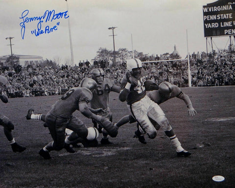 Lenny Moore Signed Penn State 16x20 Running Photo W/ "We Are"- JSA W Auth