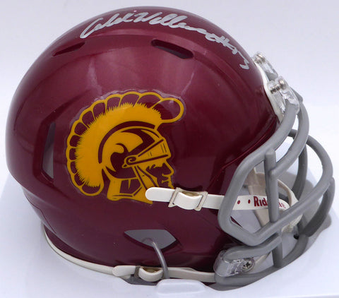 Caleb Williams Autographed USC Speed Mini Helmet (Smudged) Fanatics GD53524558