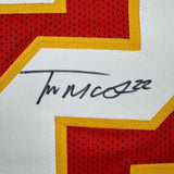 Autographed/Signed Trent McDuffie Kansas City Red Football Jersey JSA COA