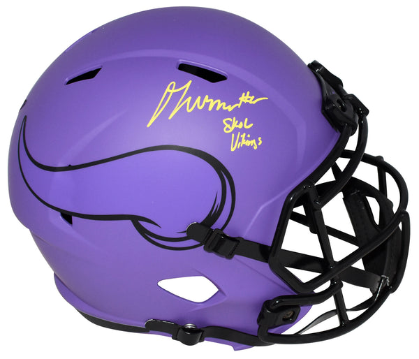 DALLAS TURNER SIGNED MINNESOTA VIKINGS RAVE FULL SIZE HELMET W/ SKOL VIKINGS