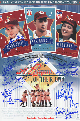 A League Of Their Own Cast Signed 11x17 Movie Poster (11 Autos & INS) - SS COA