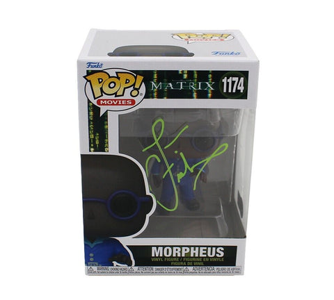 Laurence Fishburne Signed Matrix Morpheus #1174 Funko Pop - Green Ink