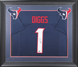 Stefon Diggs Authentic Signed Navy Blue Pro Style Framed Jersey BAS Witnessed