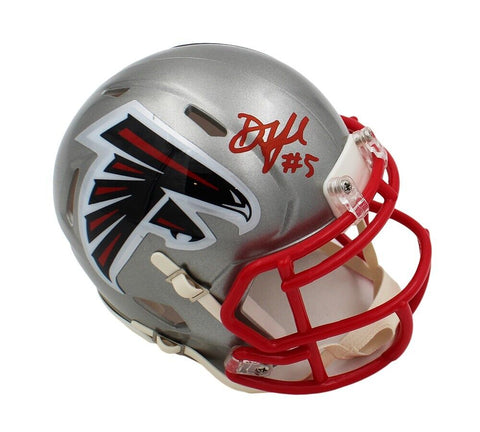 Drake London Signed Atlanta Falcons Speed Flash NFL Mini Helmet