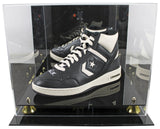 Magic Johnson Signed Left Black & White Converse Weapon Shoe W/ Case BAS Wit 2