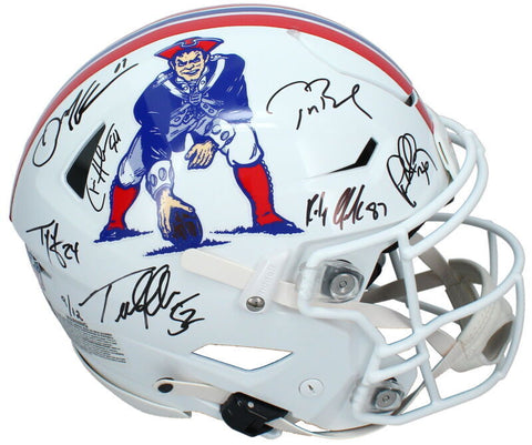Tom Brady, Gronkowski, Edelman +4 Autographed SpeedFlex Helmet Fanatics LE 9/12
