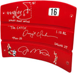 JOE MONTANA & DWIGHT CLARK AUTOGRAPHED CANDLESTICK SEATBACK CATCH BECKETT 231872