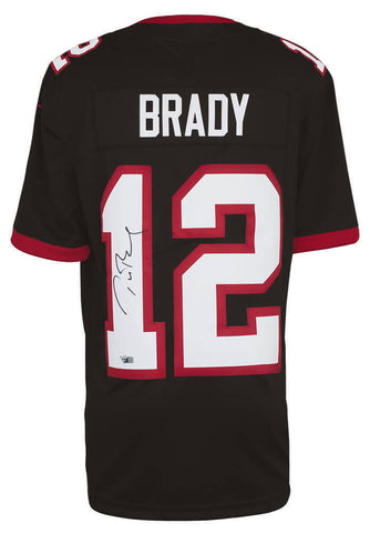 Tom Brady Signed Tampa Bay Buccaneers Pewter Nike Football Jersey (Fanatics COA)