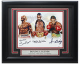 Junior Jones Mike Spinks Iron Barkley Signed Framed 8x10 Boxing Photo JSA