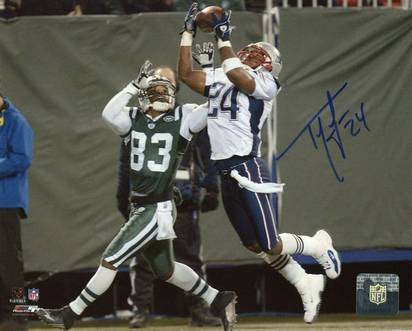 Ty Law New England Patriots Signed Interception 8x10 Photo Patriots Alumni COA