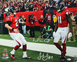 Matt Ryan / Julio Jones Signed Falcons 16x20 PF In Endzone Photo- Beckett W Auth