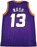 PHOENIX SUNS STEVE NASH AUTOGRAPHED PURPLE JERSEY BECKETT BAS WITNESS 233675