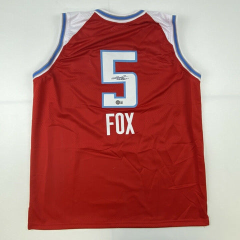 Autographed/Signed DE'AARON FOX Sacramento Red City Jersey Beckett BAS COA