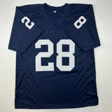 Autographed/Signed Rocky Bleier 66 Nat'l Champs Penn State Blue Jersey JSA COA