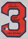 Pokey Reese Signed Red Sox Jersey "Curse Reversed & 2004 WS Champs" Beckett