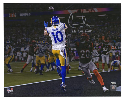 COOPER KUPP Autographed "SB LVI MVP" Super Bowl 16" x 20" Photograph FANATICS