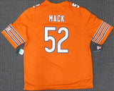 CHICAGO BEARS KHALIL MACK AUTOGRAPHED ORANGE NIKE JERSEY SIZE XL BECKETT 148307