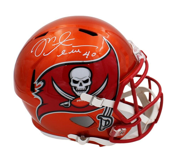 Mike Alstott Signed Tampa Bay Buccaneers Speed Full Size Flash NFL Helmet